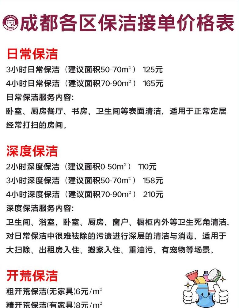 3室1厅保洁擦玻璃费用一览